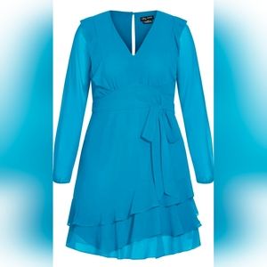 City Chic "Pretty Ruffle Dress" Sz 12